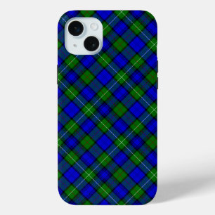 MacKenzie tartan blauwe groene vleid iPhone 15 Mini Hoesje