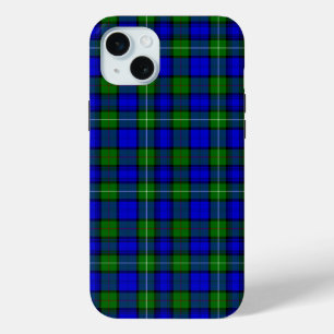 MacKenzie tartan blauwe groene vleid iPhone 15 Mini Hoesje