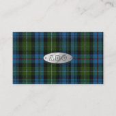 MacKenzie Tartan Monogram Cartes de visite (Devant)