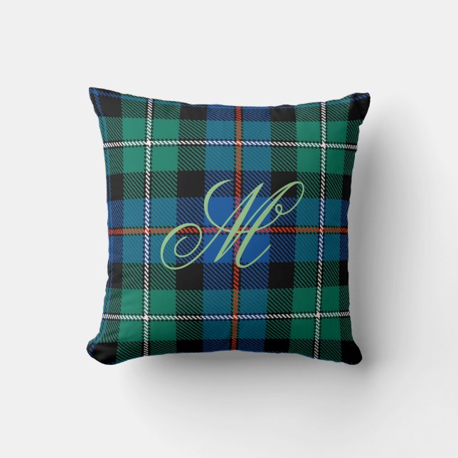 Mackenzie Tartan Monogram Pillow Kussen (Voorkant)