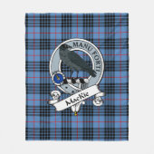 MacKie Blue Clan Badge Tartan Pset Fleece Deken (Voorkant)