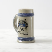 MacKie Coat of Arms Stein - Family Crest Bierpul (Voorkant links)
