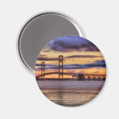 Mackinac Bridge 1155 Goud Magneet (Voorkant / Achterkant)