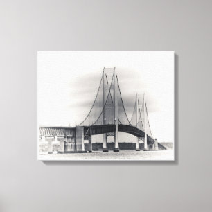 Mackinac Bridge - 2011 Canvas Afdruk