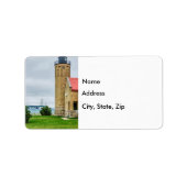 Mackinac Bridge and Lighthouse Label (Voorkant)