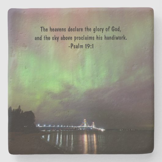 Mackinac Bridge Aurora Onderzetter (Voorkant)