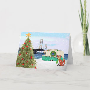 Mackinac Bridge Christmas Kaart