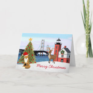 Mackinac Bridge Christmas Kaart