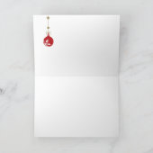 Mackinac Bridge Christmas Kaart met Santa, Sleigh, (Binnen)