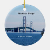 Mackinac Bridge dubbelzijdig versierd Keramisch Ornament (Achterkant)