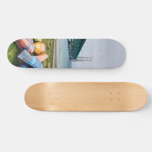 Mackinac Bridge en Canoes Skateboard (Horizontaal)
