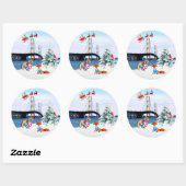 Mackinac Bridge-Kerst sticker (Vel)