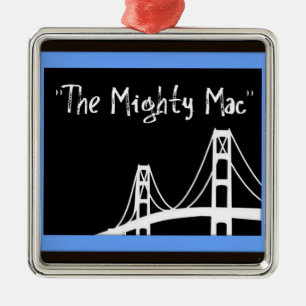 Mackinac Bridge Kerstmis Metalen Ornament