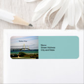 Mackinac Bridge, Mackinac Island Etiket (Insitu)