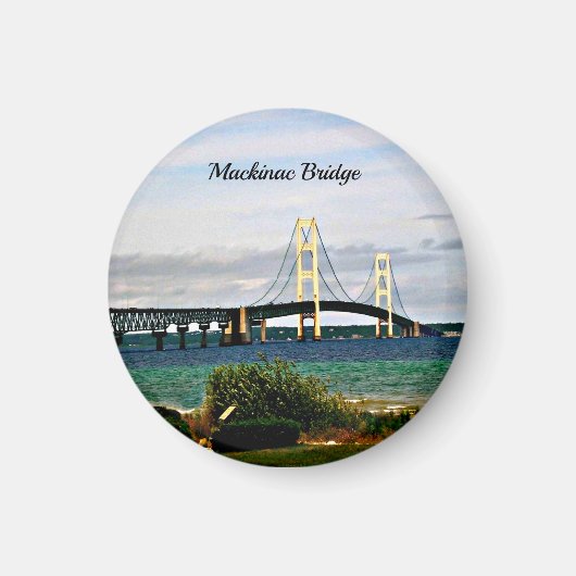 Mackinac Bridge, Mackinac Island Magneet (Voorkant)