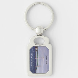 Mackinac Bridge Mackinaw City metal key chain Sleutelhanger