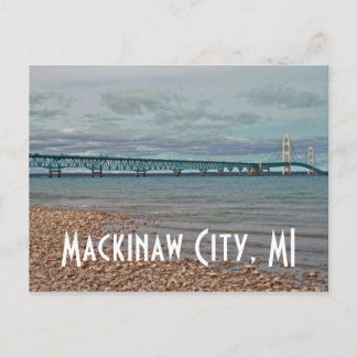Mackinac Bridge Mackinaw City, MI-Briefkaart Briefkaart