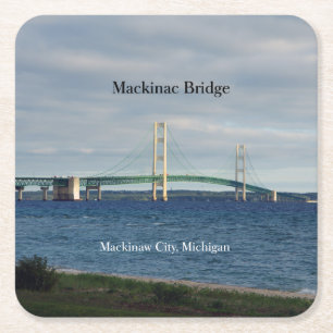 Mackinac Bridge Mackinaw City paper onderzetter