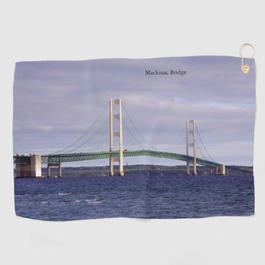 Mackinac Bridge Mackinaw City serviette de golf (Horizontal)