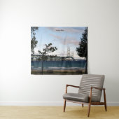 Mackinac Bridge met bomen Wandkleed (In Situ (horizontaal))
