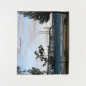 Mackinac Bridge met bomen Wandkleed (Voorkant)