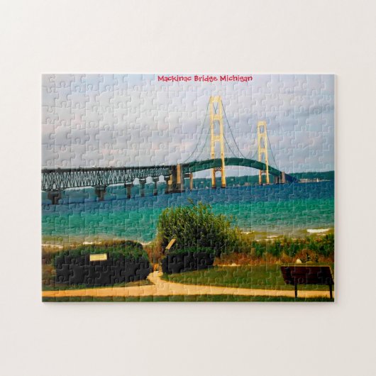 Mackinac Bridge Michigan. Jigsaw Puzzle (Horizontal)