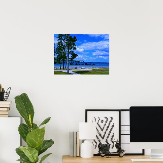 Mackinac Bridge Michigan Poster (Thuiskantoor)