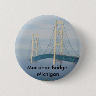 Mackinac Bridge, Michigan Ronde Button 5,7 Cm