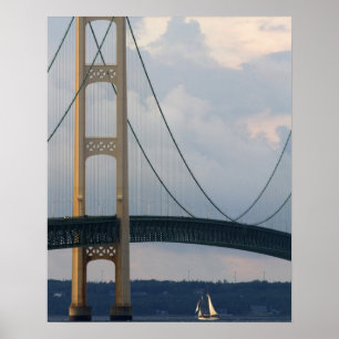 Mackinac Bridge, Michigan, Verenigde Staten van Am Poster