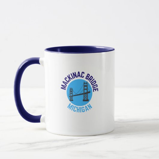 Mackinac Bridge Michigan Ville natale Café Mug (Gauche)