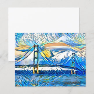 Mackinac Bridge Post Kaart
