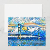 Mackinac Bridge Post Kaart (Voorkant / Achterkant)