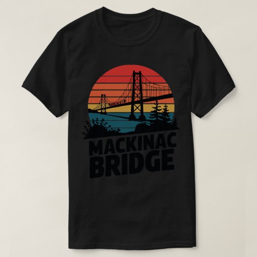 Mackinac Bridge Rétro TShirt (Design devant)