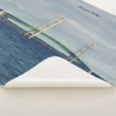 Mackinac Bridge sherpa blanket Deken (3/4)