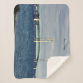 Mackinac Bridge sherpa blanket Deken (Voorkant)