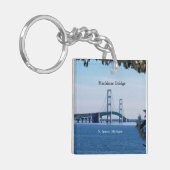 Mackinac Bridge St. Ignace-sleutelketen Sleutelhanger (Voorkant Links)