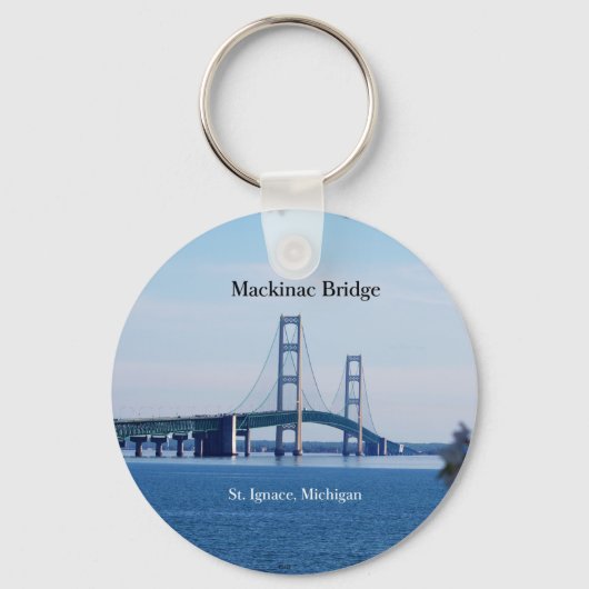 Mackinac Bridge St. Ignace-sleutelketen Sleutelhanger (Voorkant)
