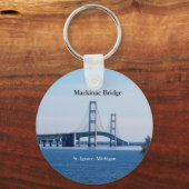 Mackinac Bridge St. Ignace-sleutelketen Sleutelhanger (Voorkant)