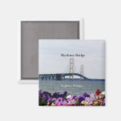 Mackinac Bridge St. Ignace spring magnet Magneet (Voorkant / Achterkant)