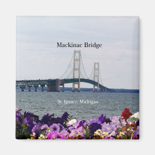 Mackinac Bridge St. Ignace spring magnet Magneet