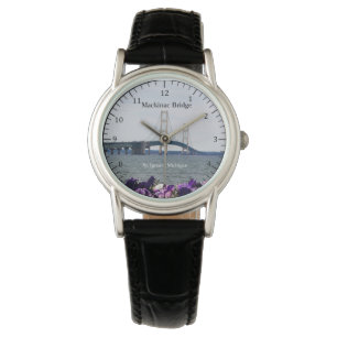 Mackinac Bridge St. Ignace spring watch Horloge