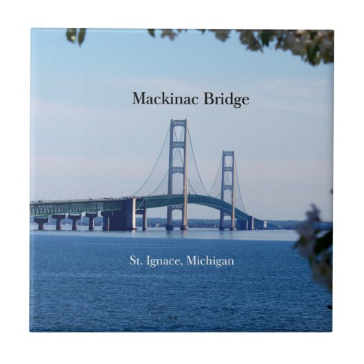 Mackinac Bridge St. Ignace tegels Tegeltje (Voorkant)