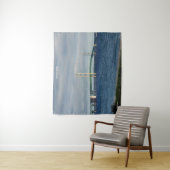 Mackinac Bridge uit Mackinaw City Wandkleed (In situ)