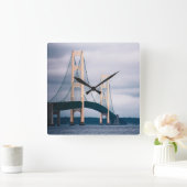 Mackinac Bridge - Wall Clock Vierkante Klok (Huis)