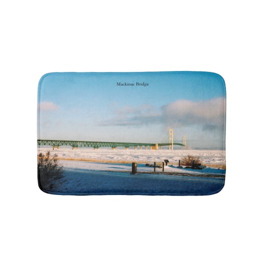 Mackinac Bridge Winter Badmat (Voorkant)