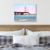 Mackinac Bridge Wrapped Canvas Afdruk (Insitu (Slaapkamer))