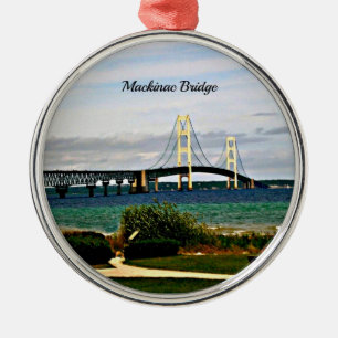 Mackinac-brug, Mackinac Island Metalen Ornament