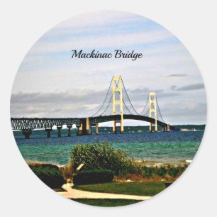 Mackinac-brug, Mackinac Island Ronde Sticker