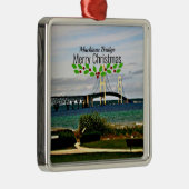 Mackinac-brug, Prettig kerstfeest, Metalen Ornament (Rechts)