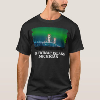 Mackinac Island Bridge Michigan Great Lakes Huron  T-shirt